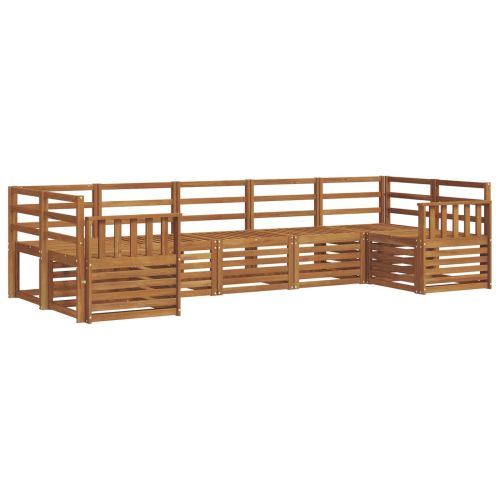 Комплекти дивани 7 pcs Естествен Солидно акациево дърво