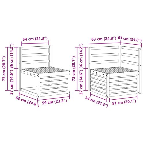 Комплекти дивани 7 pcs Естествен Солидно акациево дърво
