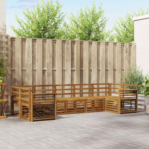 Комплекти дивани 7 pcs Естествен Солидно акациево дърво