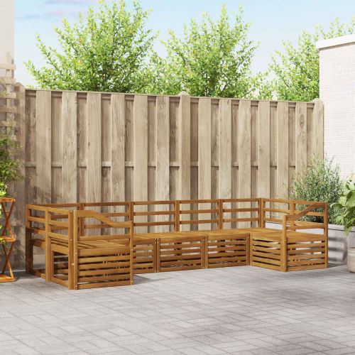 Комплекти дивани 7 pcs Естествен Солидно акациево дърво