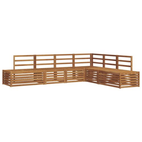 Комплект дивани за открито 6 Брой Естествен