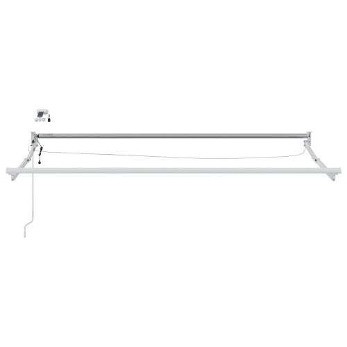 Електрически разтегателен навес Оранжево и бяло 3,5 x 2,5 m