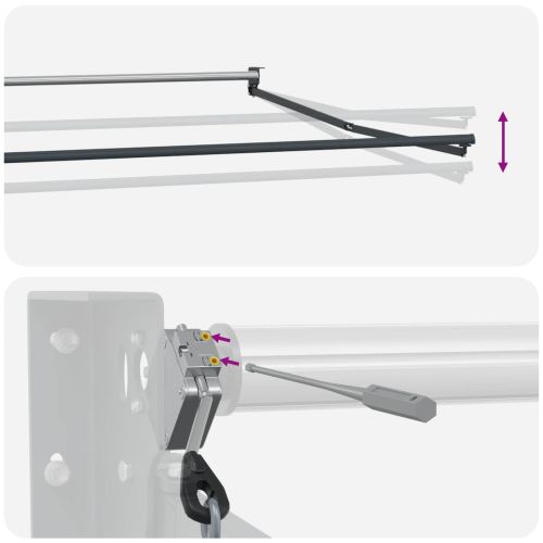 Електрически разтегателен навес Многоцветен 5 x 3 m