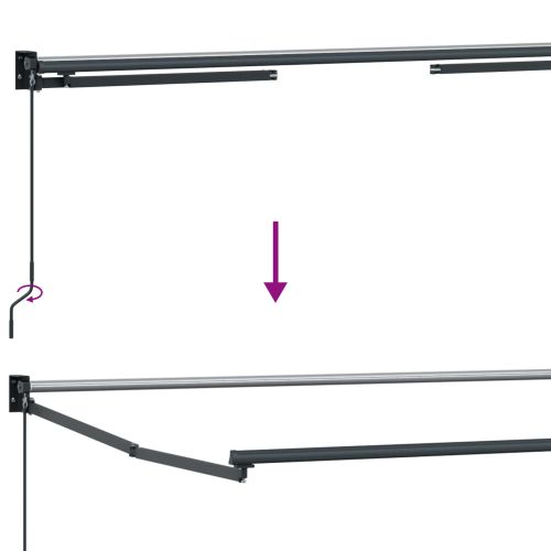 Електрическа разтегателна рамка за сенник Антрацит 4 × 3 m