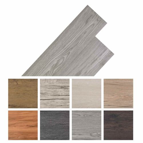 Дъски за под 36 pcs Тъмен сив 5,02 m² ПВЦ