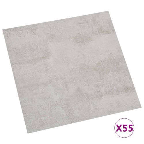 Дъски за под 5,11 м² 55 pcs ПВЦ Сив и светло сив