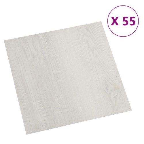 Дъски за под 5,11 м² 55 pcs ПВЦ Светло бежово