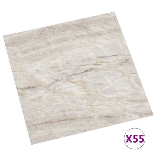 Дъски за под 5,11 м² 55 pcs ПВЦ Кафяв и бежов