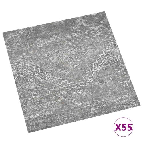 Дъски за под 55 pcs Бетонно Сиво 5,11 м² ПВЦ