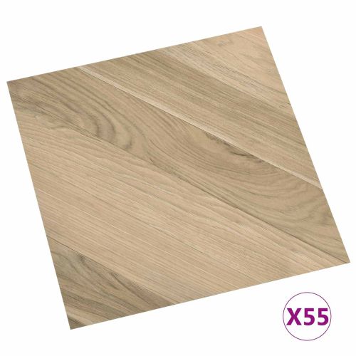 Дъски за под 55 pcs Кафяво 5,11 м² ПВЦ