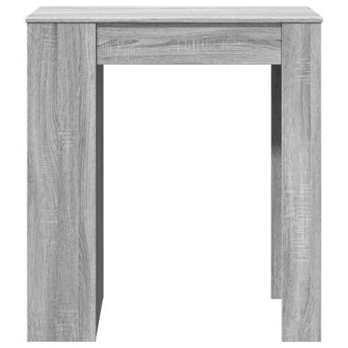 Бар маса с рафтове, сив сонома, 95x47x103,5 см, инженерно дърво