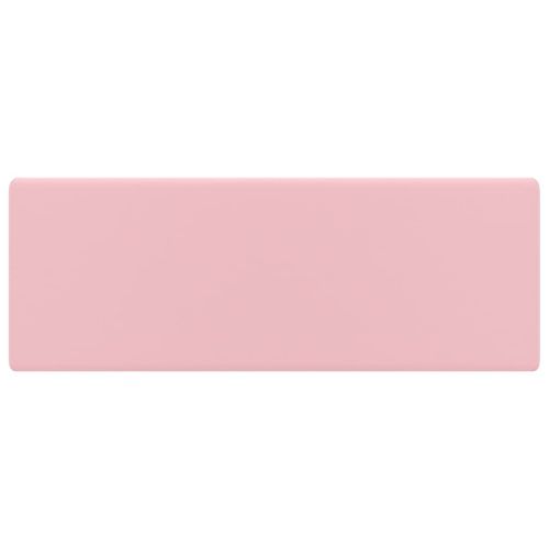 Мивка с преливник лукс квадрат розов мат 41x41 см керамика