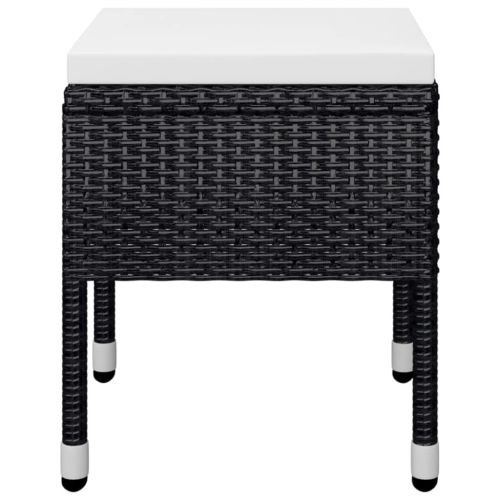 Градински трапезен комплект, 5 части, черен