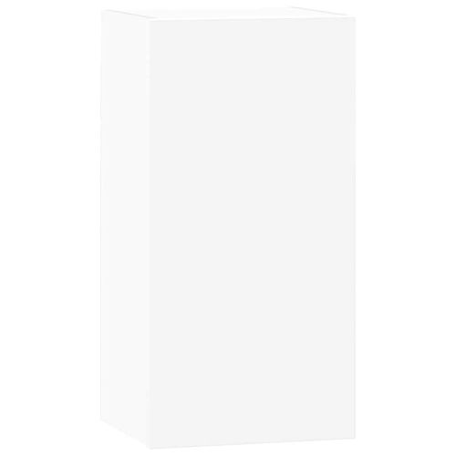 Комплект ТВ шкафове от 8 части, бял, инженерно дърво