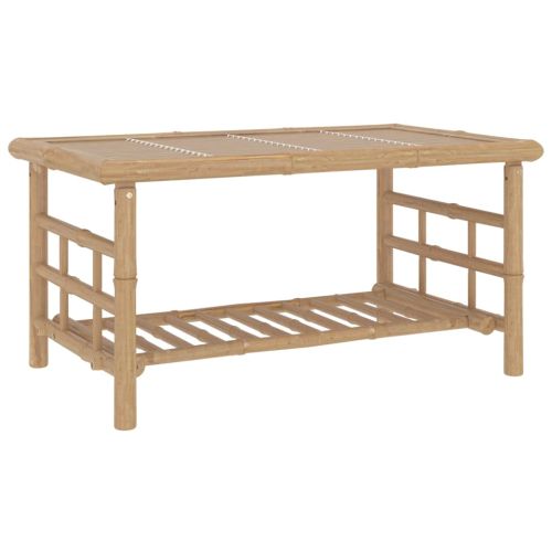 Градински лаундж комплект тъмносиви възглавници 2 части бамбук