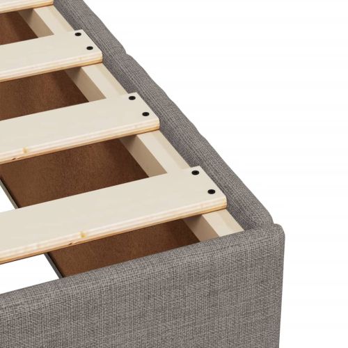 Рамка за легло без матрак, таупе, 80x200 см, плат