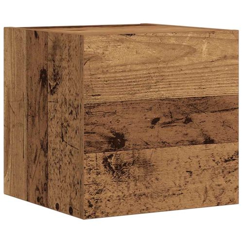 Комплект ТВ шкафове за стенен монтаж 7 части, инженерно дърво