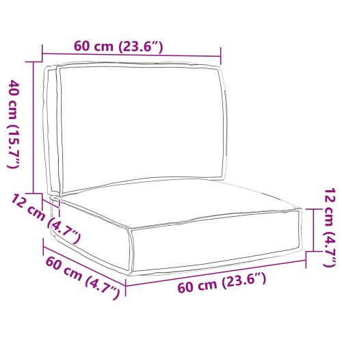 Комплект възглавници за палет 2 pcs Антрацит Оксфордска тъкан