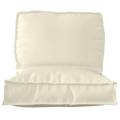 Комплект възглавници за палет 2 pcs Крем Оксфордска тъкан