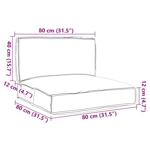 Комплект възглавници за палет 2 pcs Антрацит Оксфордска тъкан