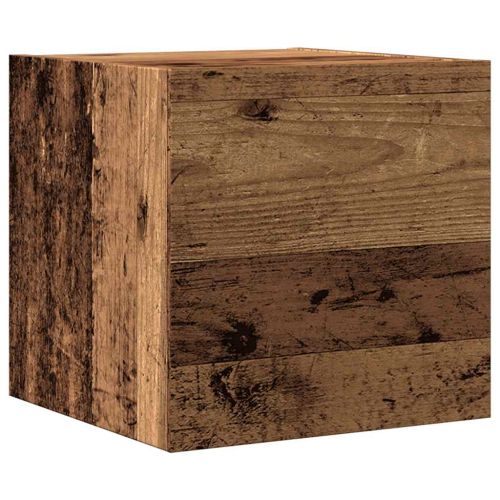 Комплект ТВ шкафове за стенен монтаж 7 части, инженерно дърво