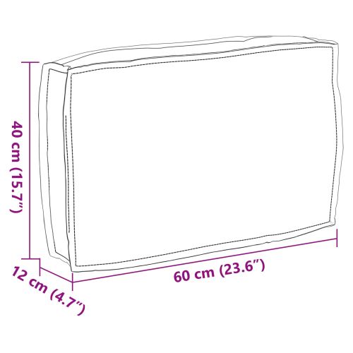 Възглавница Антрацит 60 x 40 x 12 cm Оксфордска тъкан