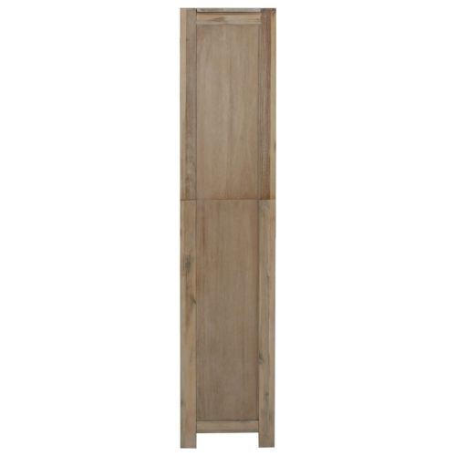 Библиотека с 5 рафта, 80x30x140 см, акациево дърво масив