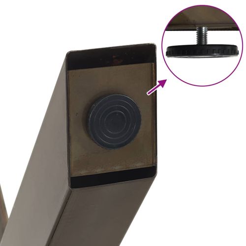 Крака за трапезна маса, X-образни, 2 бр., естествена стомана, 57 x (72-73) см, стомана