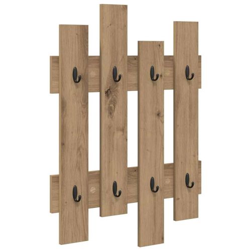 Стенен закачалка за палта Дъб 60 x 3 x 82 см Инженерно дърво
