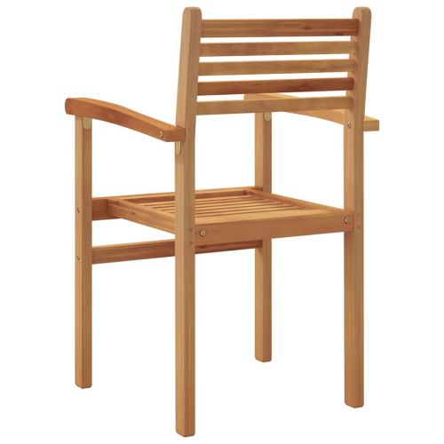 Стол 6 pcs Кафяво 56 x 55 x 90.5 см Солидно тиково дърво
