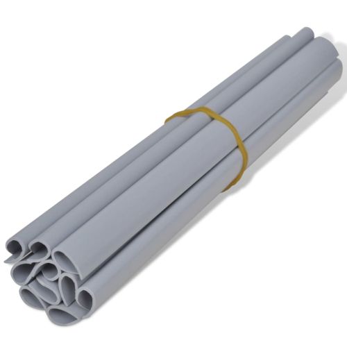 Градински параван за уединение, PVC, 70x0,19 м, светлосив