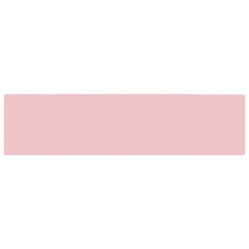 Мивка за баня с преливник, керамична, матово розова