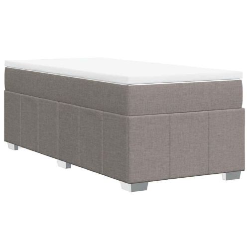 Боксспринг легло с матрак, таупе, 100x200 см, плат