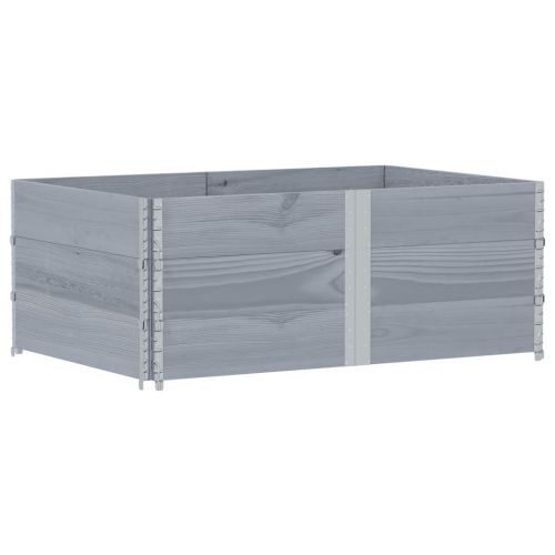 Палетни страници, сив, 3 бр, 150x100 см, борова дървесина масив