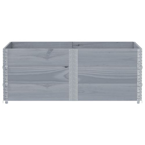 Палетни страници, сив, 3 бр, 150x100 см, борова дървесина масив