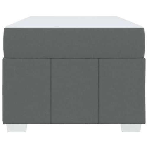 Рамка за легло с матрак Тъмен сив 100 x 200 cm текстил