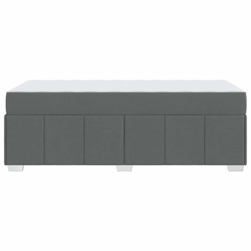 Рамка за легло с матрак Тъмен сив 100 x 200 cm текстил