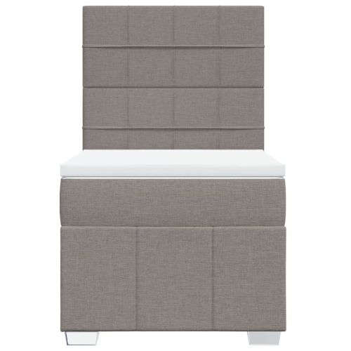 Боксспринг легло с матрак, таупе, 80x200 см, плат