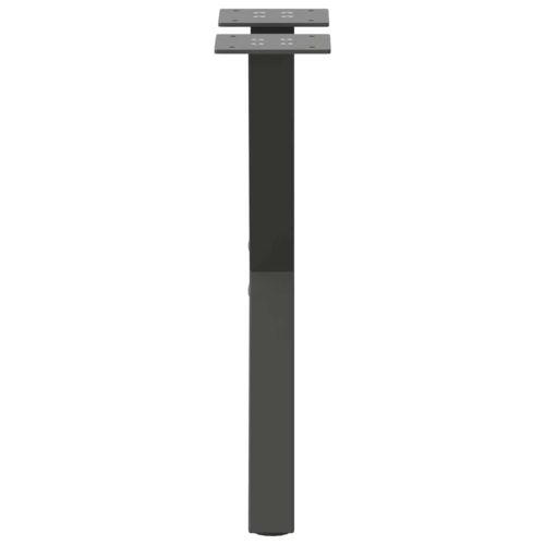 Крака за масичка за кафе, X-образни, 2 бр., антрацит, 38 x (42-43) см, стомана