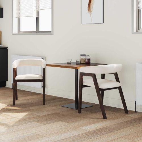 Обедени столове 2 pcs Светло кафяво 54 x 57 x 73 см