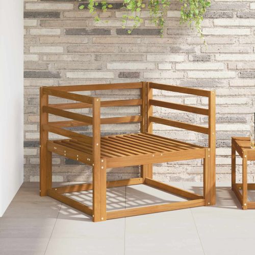 Среден диван за открито Солидно акациево дърво Естествен