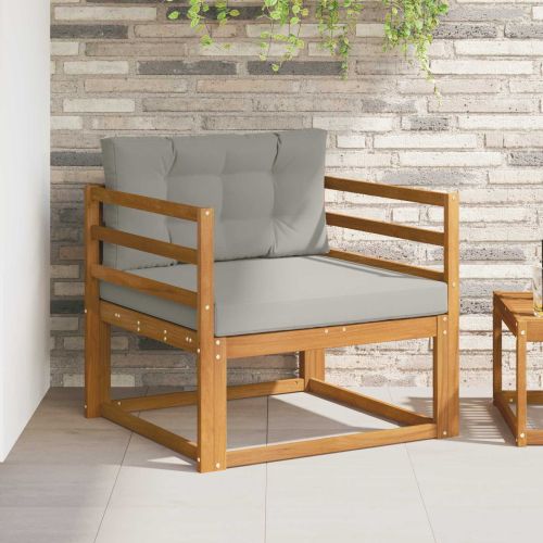 Среден диван за открито Солидно акациево дърво Естествен