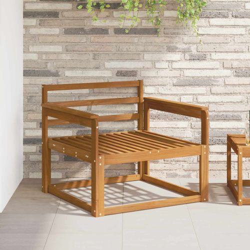 Среден диван за открито Солидно акациево дърво Естествен