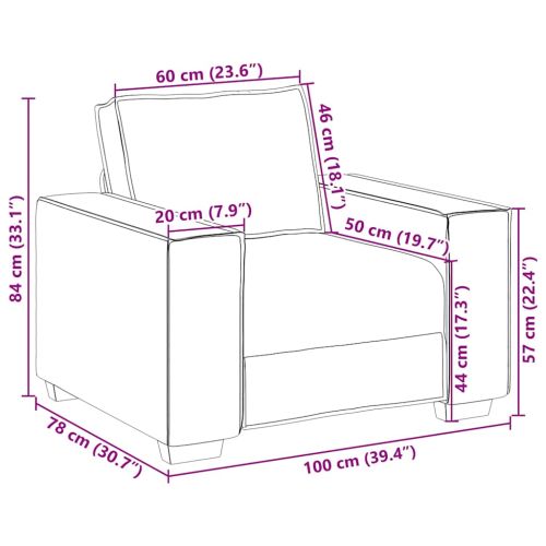 Диван-фотьойл, кафяв, 100x78x84 см, плат