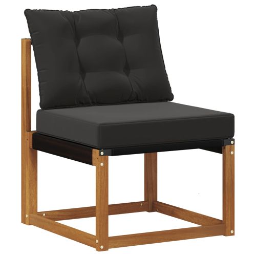 Външен среден диван Масивна акациева дървесина и текстилен плат