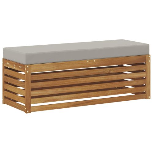 Външна табуретка с възглавница Естествен 115 x 43 x 37 см