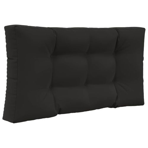 Възглавница за диван на открито 3 pcs Черен Полиестер