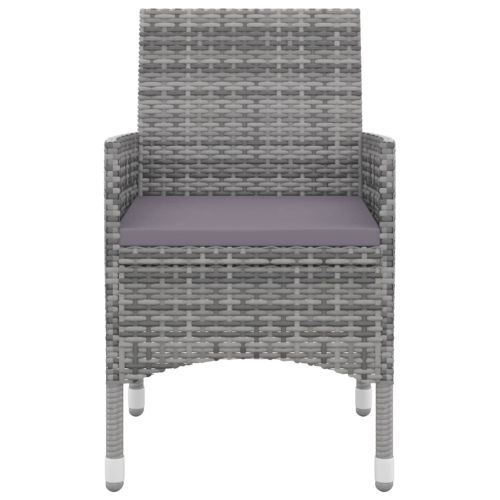 Градински комплект с възглавници 5 части полиратан и стъкло