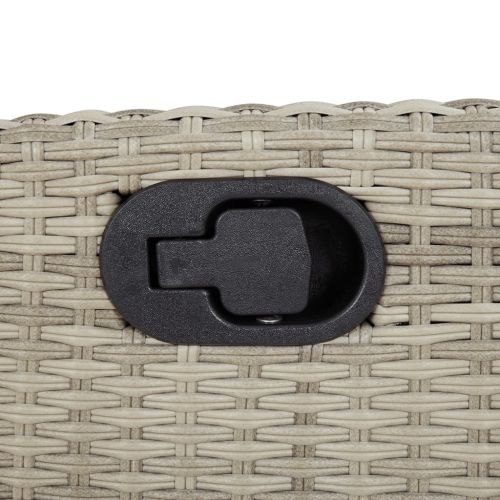 Градински трапезен комплект 5 части с възглавници светлосив