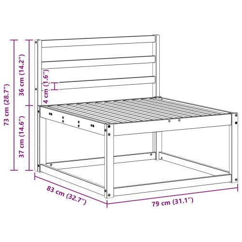 Комплект дивани за открито 3 pcs Естествен